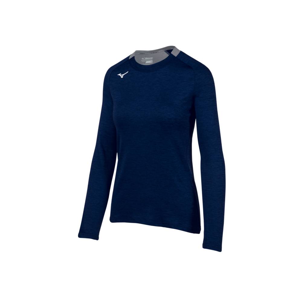 Maglie Running Mizuno Alpha Long Sleeve Donna - Blu Marino - 97280-XKCY